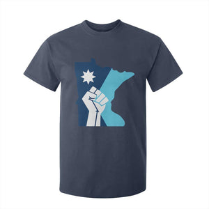 Minnesota Strong Fist Power Graphic T Shirt For Kid Social Justice Solidarity TS02 Navy Print Your Wear