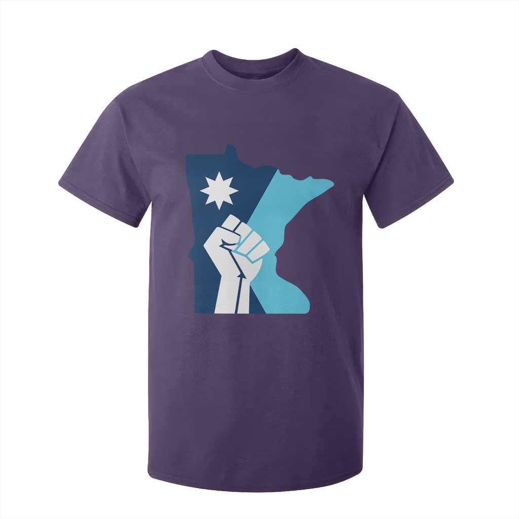 Minnesota Strong Fist Power Graphic T Shirt For Kid Social Justice Solidarity TS02 Purple Print Your Wear