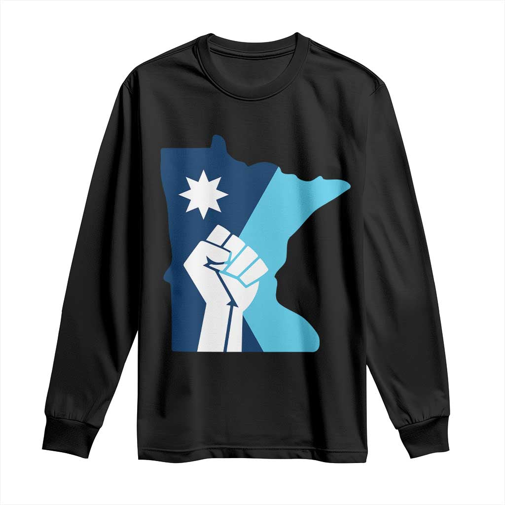 Minnesota Strong Fist Power Graphic Long Sleeve Shirt Social Justice Solidarity TS02 Black Print Your Wear