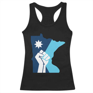 Minnesota Strong Fist Power Graphic Racerback Tank Top Social Justice Solidarity TS02 Black Print Your Wear