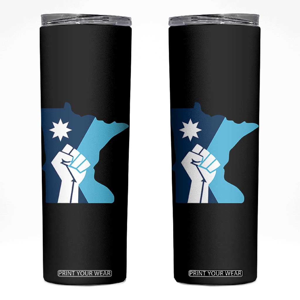 Minnesota Strong Fist Power Graphic Skinny Tumbler Social Justice Solidarity TS02 Black Print Your Wear