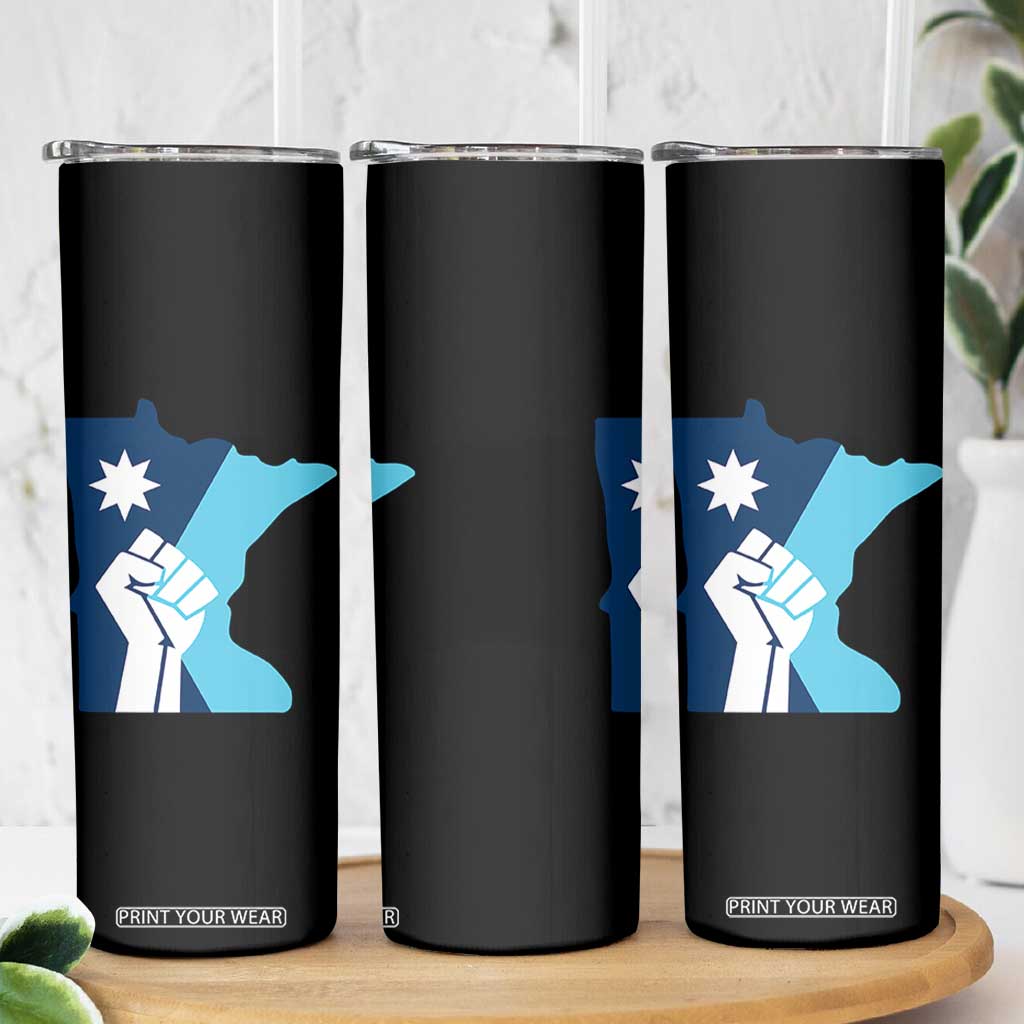 Minnesota Strong Fist Power Graphic Skinny Tumbler Social Justice Solidarity TS02 Print Your Wear