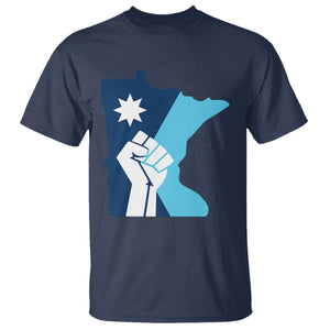Minnesota Strong Fist Power Graphic T Shirt Social Justice Solidarity TS02 Navy Print Your Wear
