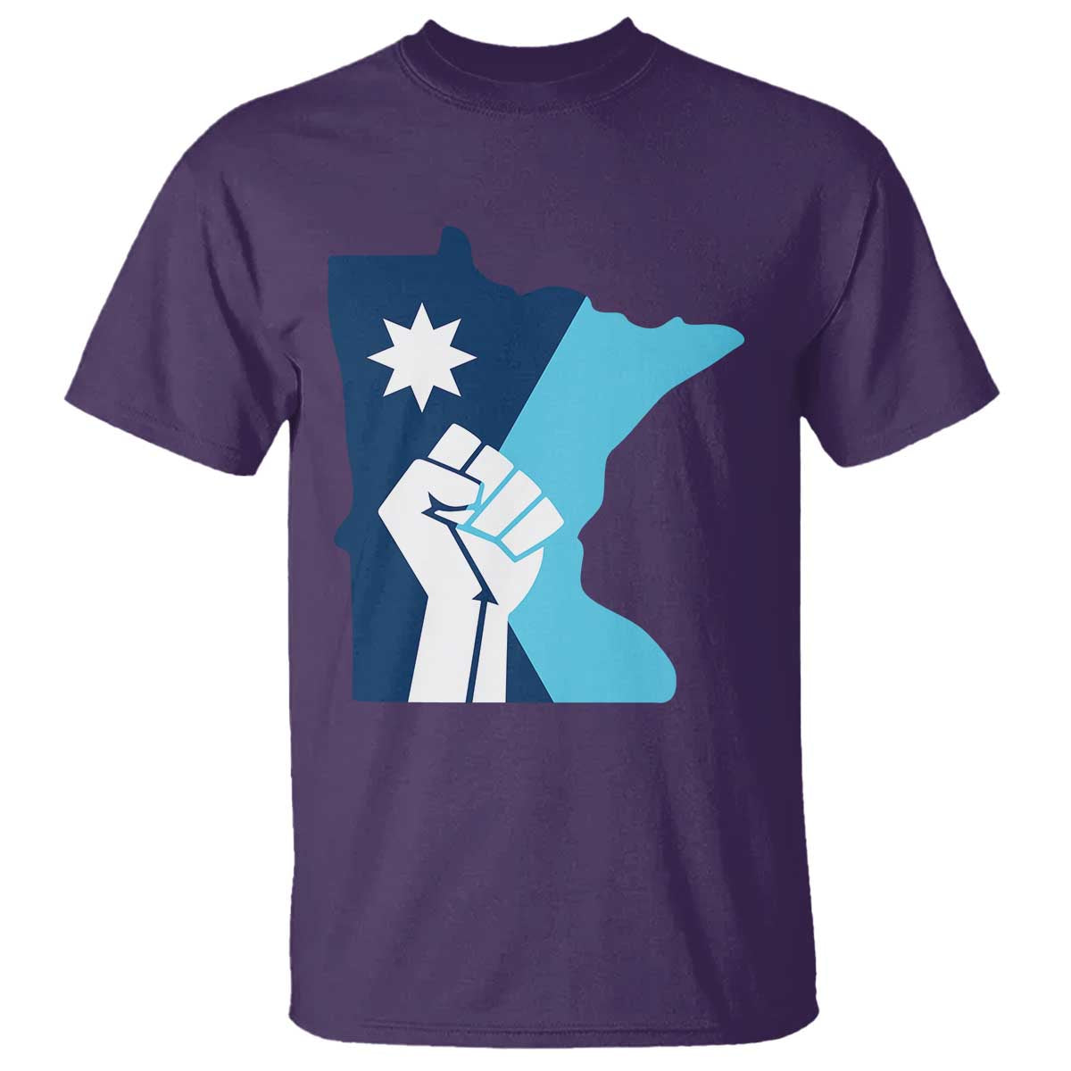 Minnesota Strong Fist Power Graphic T Shirt Social Justice Solidarity TS02 Purple Print Your Wear
