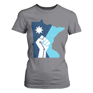 Minnesota Strong Fist Power Graphic T Shirt For Women Social Justice Solidarity TS02 Charcoal Print Your Wear