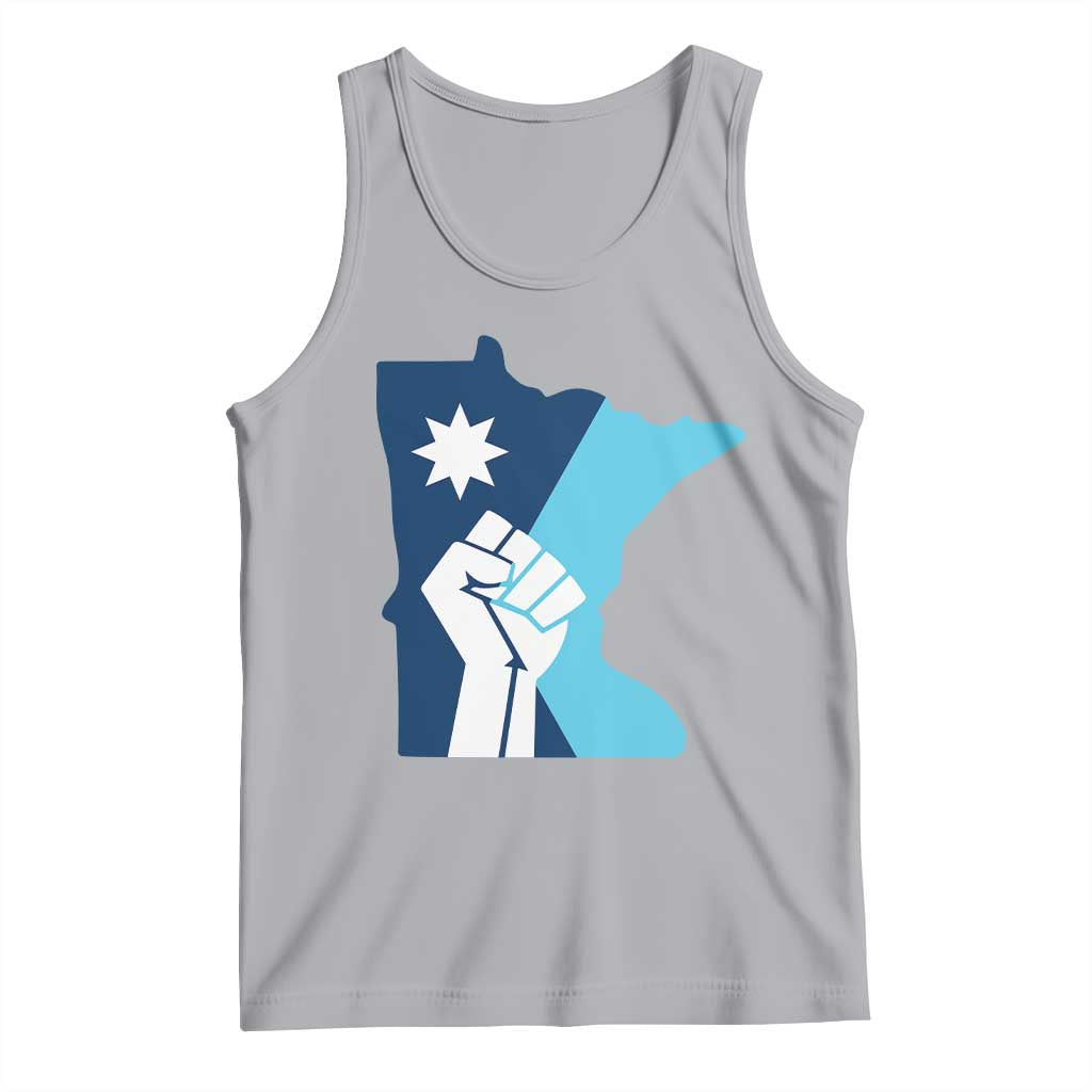 Minnesota Strong Fist Power Graphic Tank Top Social Justice Solidarity TS02 Athletic Heather Print Your Wear