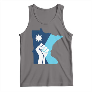 Minnesota Strong Fist Power Graphic Tank Top Social Justice Solidarity TS02 Deep Heather Print Your Wear