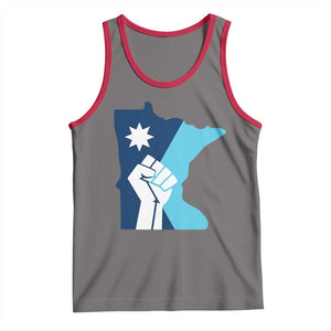 Minnesota Strong Fist Power Graphic Tank Top Social Justice Solidarity TS02 Deep Heather Red Print Your Wear