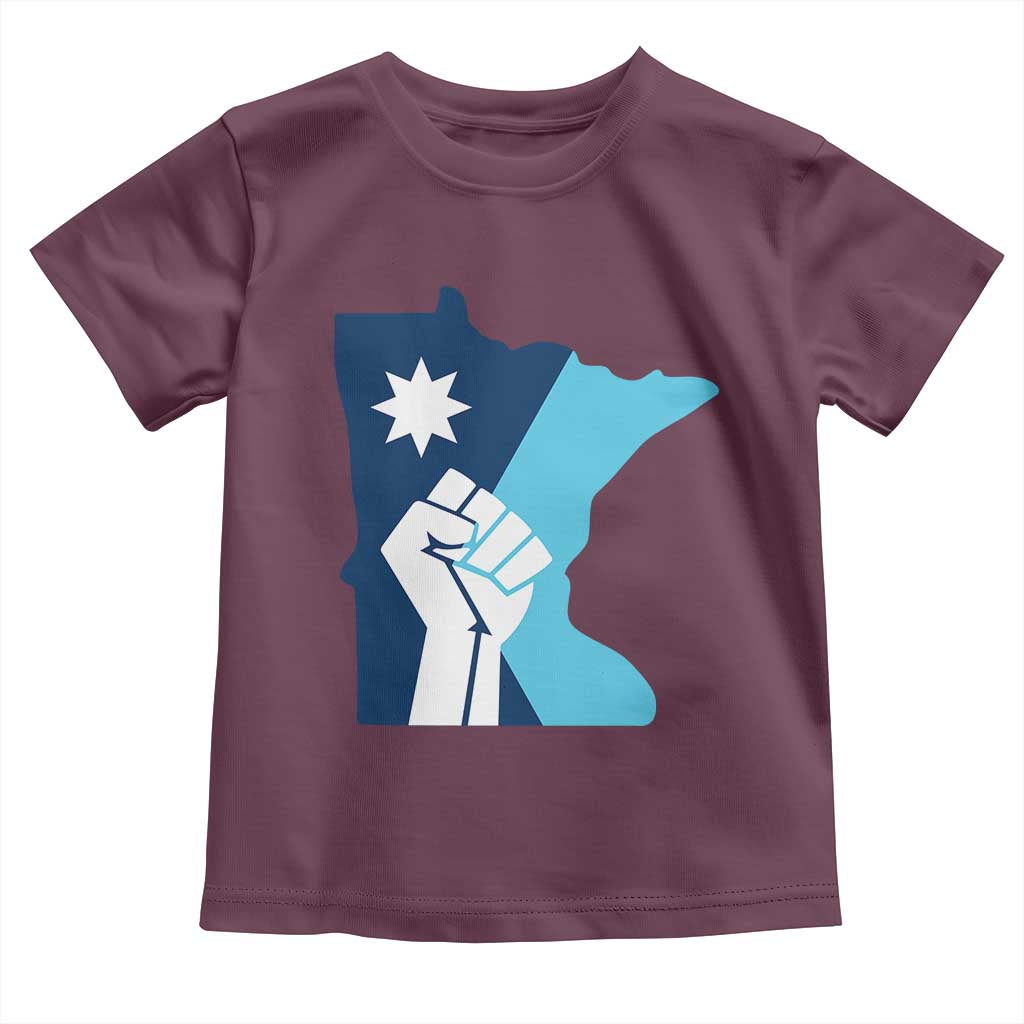 Minnesota Strong Fist Power Graphic Toddler T Shirt Social Justice Solidarity TS02 Maroon Print Your Wear