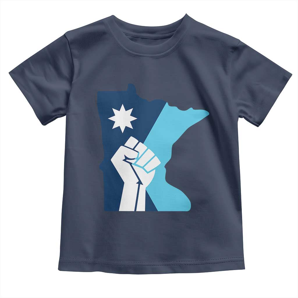 Minnesota Strong Fist Power Graphic Toddler T Shirt Social Justice Solidarity TS02 Navy Print Your Wear