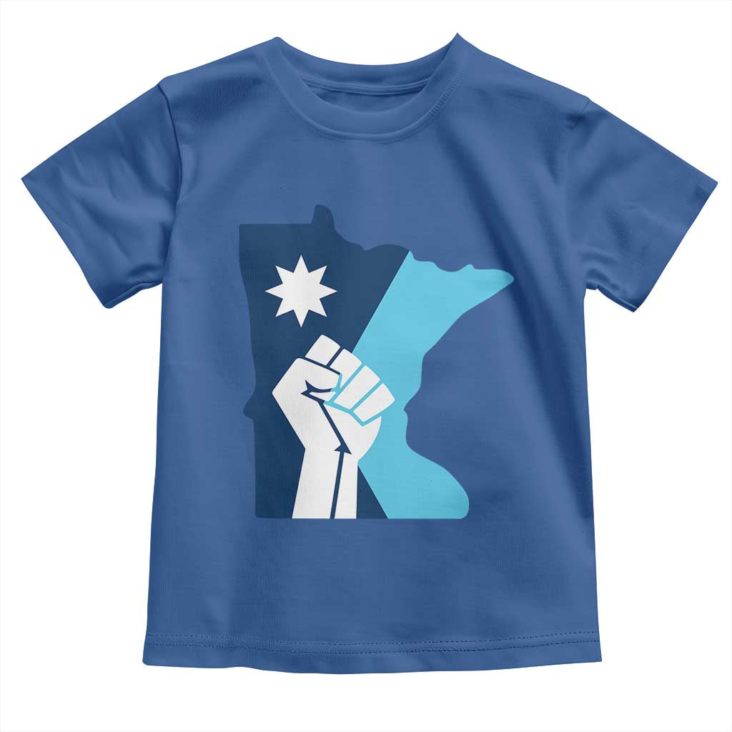 Minnesota Strong Fist Power Graphic Toddler T Shirt Social Justice Solidarity TS02 Royal Blue Print Your Wear
