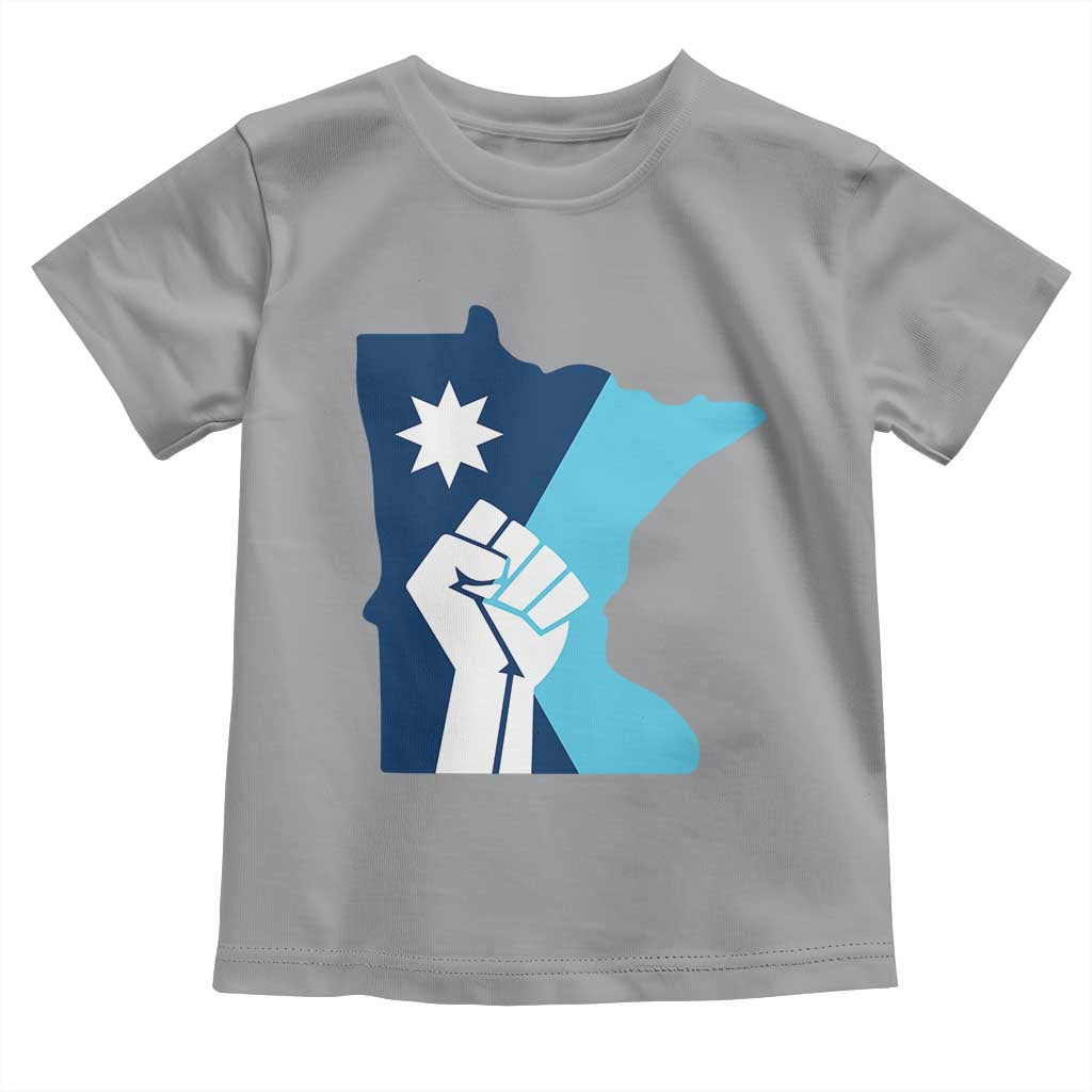 Minnesota Strong Fist Power Graphic Toddler T Shirt Social Justice Solidarity TS02 Sport Gray Print Your Wear