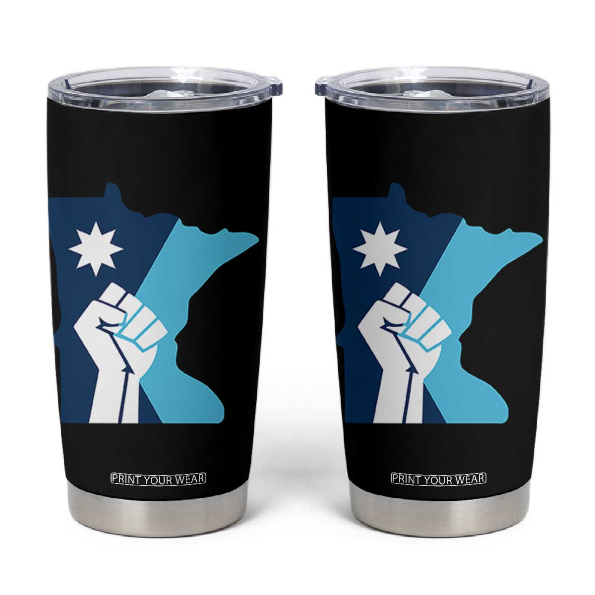 Minnesota Strong Fist Power Graphic Tumbler Cup Social Justice Solidarity TS02 Black Print Your Wear