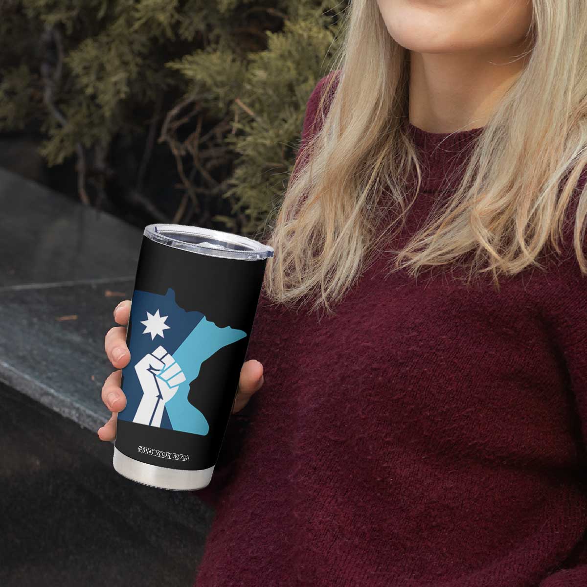 Minnesota Strong Fist Power Graphic Tumbler Cup Social Justice Solidarity TS02 Print Your Wear