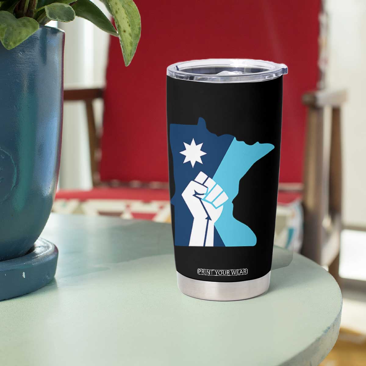 Minnesota Strong Fist Power Graphic Tumbler Cup Social Justice Solidarity TS02 Print Your Wear