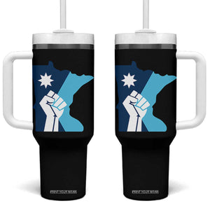 Minnesota Strong Fist Power Graphic Tumbler With Handle Social Justice Solidarity TS02 One Size: 40 oz Black Print Your Wear