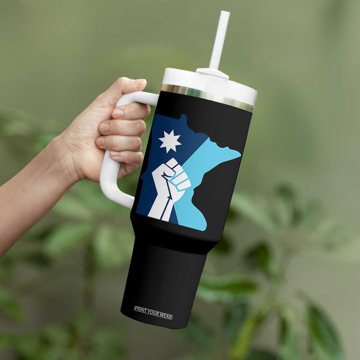 Minnesota Strong Fist Power Graphic Tumbler With Handle Social Justice Solidarity TS02 Print Your Wear