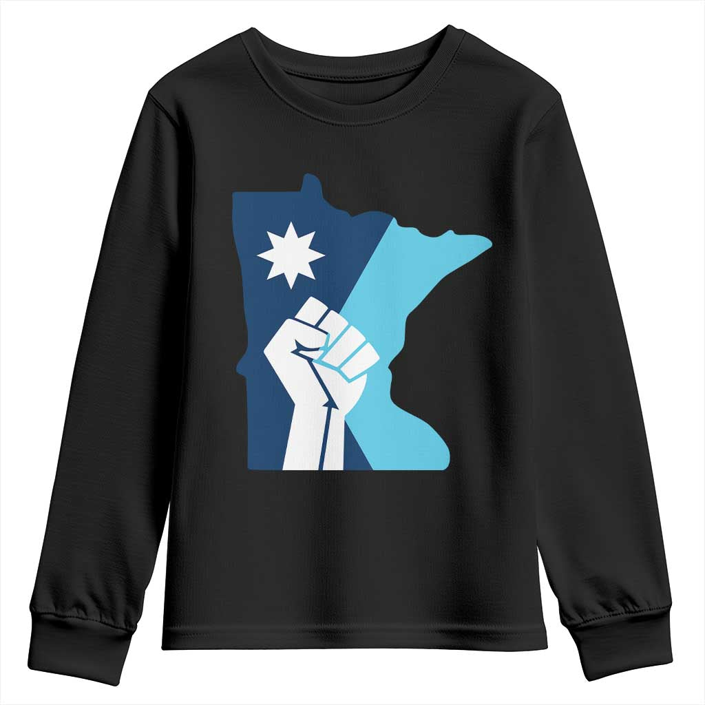 Minnesota Strong Fist Power Graphic Youth Sweatshirt Social Justice Solidarity TS02 Black Print Your Wear