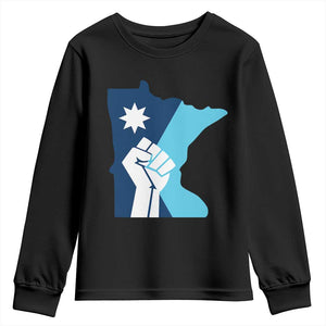 Minnesota Strong Fist Power Graphic Youth Sweatshirt Social Justice Solidarity TS02 Black Print Your Wear