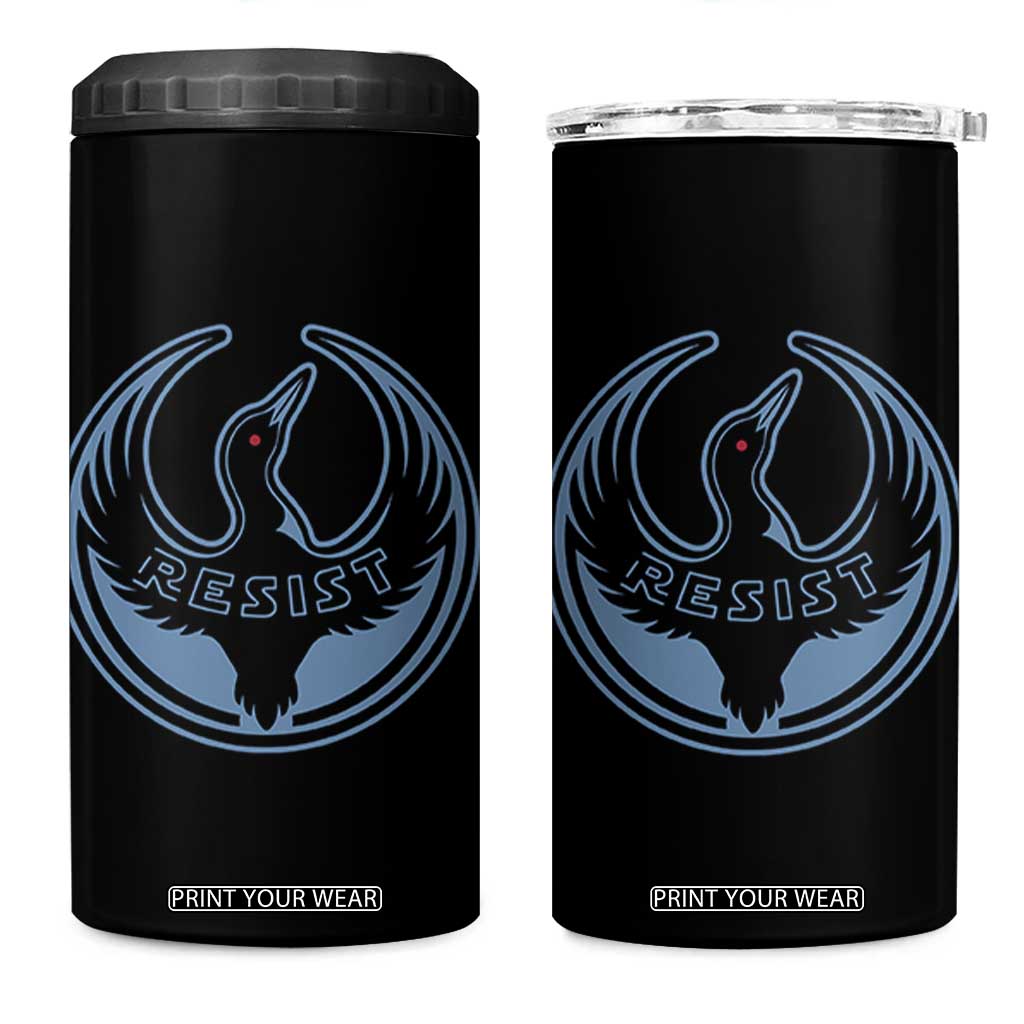 Minnesota Resist Loon Rebellion Emblem 4 in 1 Can Cooler Tumbler TS02 One Size: 16 oz Black Print Your Wear