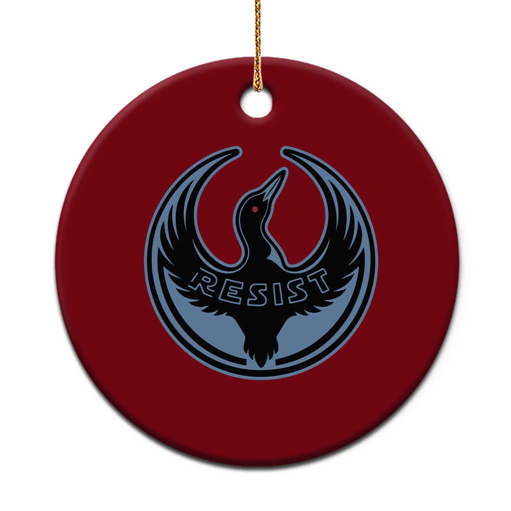 Minnesota Resist Loon Rebellion Emblem Ceramic Ornament TS02 1pc Red Print Your Wear