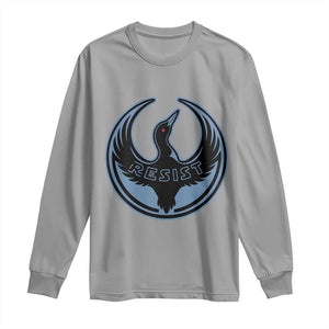 Minnesota Resist Loon Rebellion Emblem Long Sleeve Shirt TS02 Sport Gray Print Your Wear