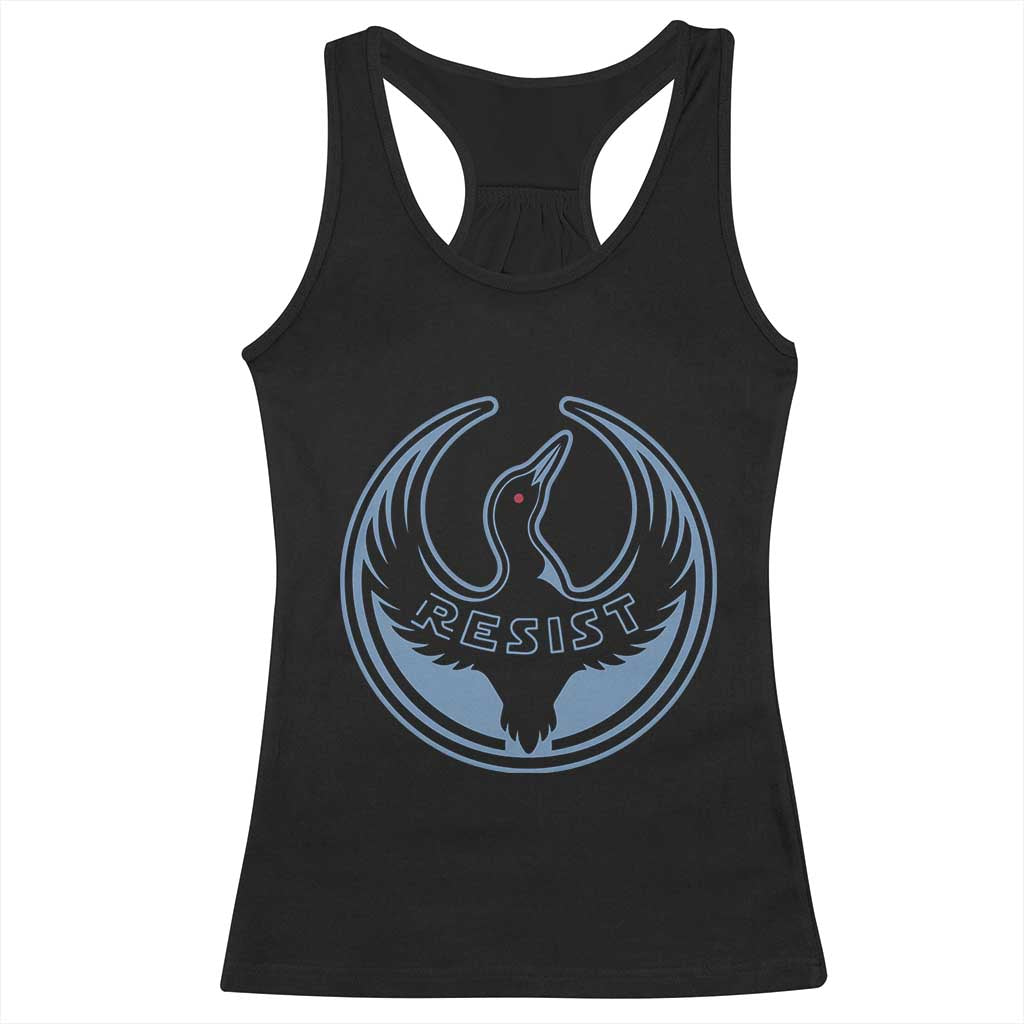 Minnesota Resist Loon Rebellion Emblem Racerback Tank Top TS02 Black Print Your Wear
