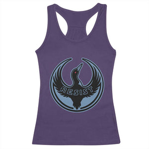 Minnesota Resist Loon Rebellion Emblem Racerback Tank Top TS02 Purple Print Your Wear