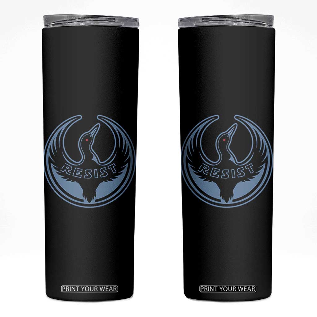 Minnesota Resist Loon Rebellion Emblem Skinny Tumbler TS02 Black Print Your Wear