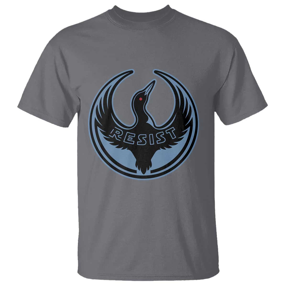 Minnesota Resist Loon Rebellion Emblem T Shirt TS02 Charcoal Print Your Wear