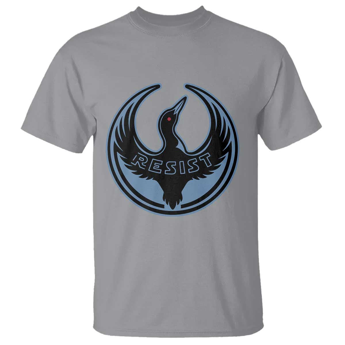 Minnesota Resist Loon Rebellion Emblem T Shirt TS02 Sport Gray Print Your Wear