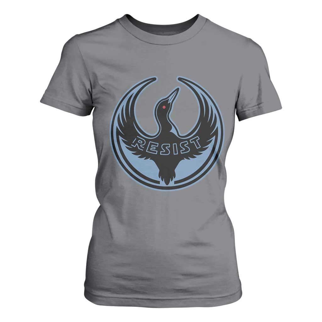 Minnesota Resist Loon Rebellion Emblem T Shirt For Women TS02 Charcoal Print Your Wear