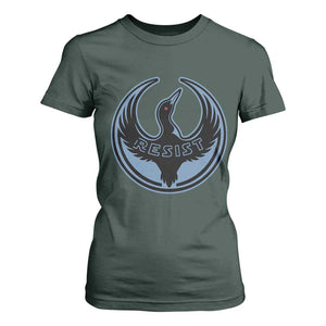 Minnesota Resist Loon Rebellion Emblem T Shirt For Women TS02 Dark Forest Green Print Your Wear