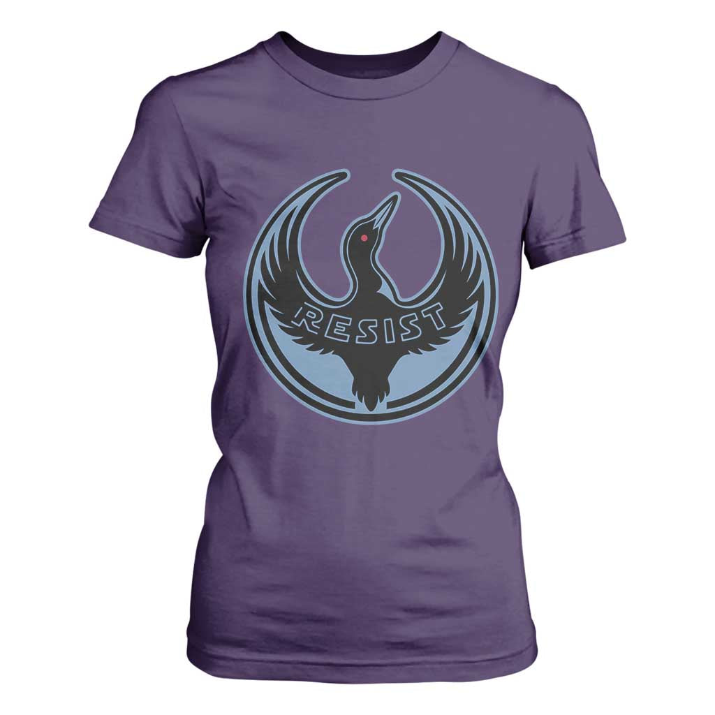 Minnesota Resist Loon Rebellion Emblem T Shirt For Women TS02 Purple Print Your Wear