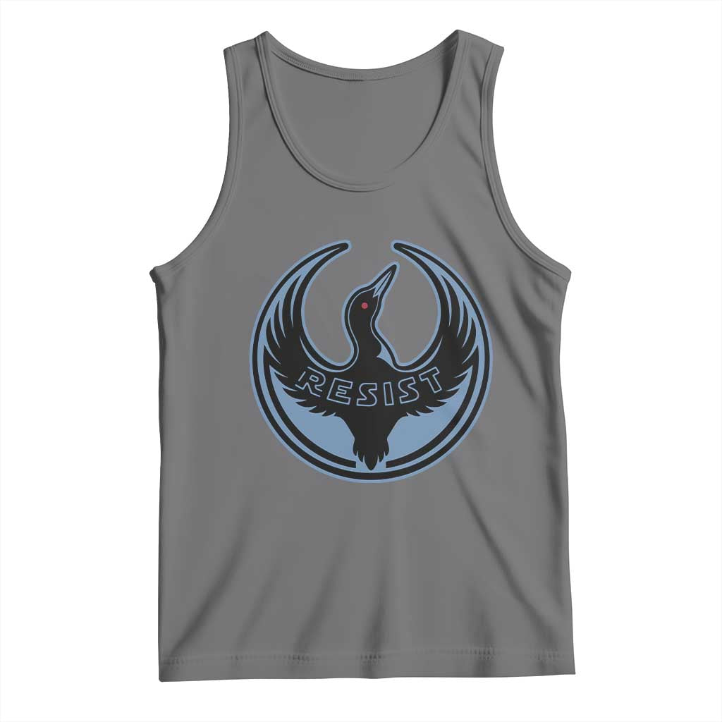Minnesota Resist Loon Rebellion Emblem Tank Top TS02 Black Heather Print Your Wear