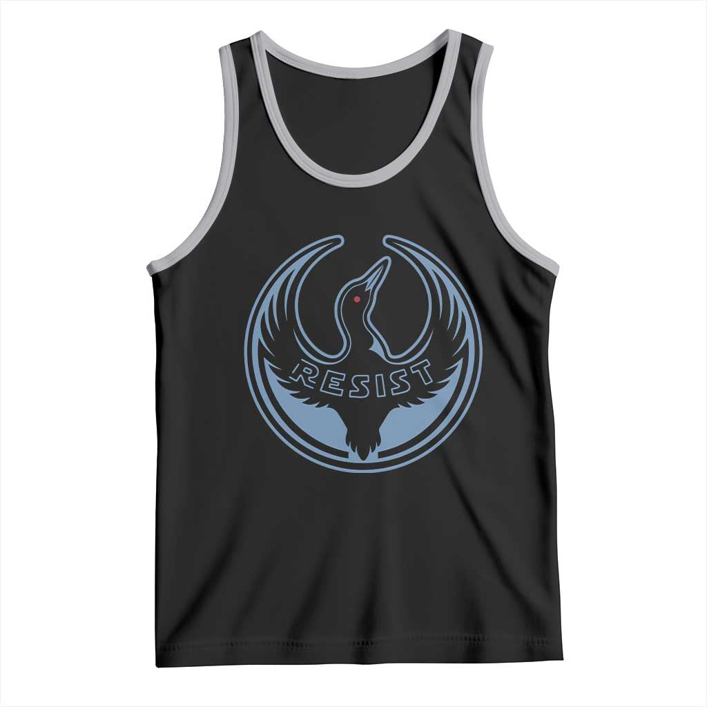Minnesota Resist Loon Rebellion Emblem Tank Top TS02 Black Athletic Heather Print Your Wear