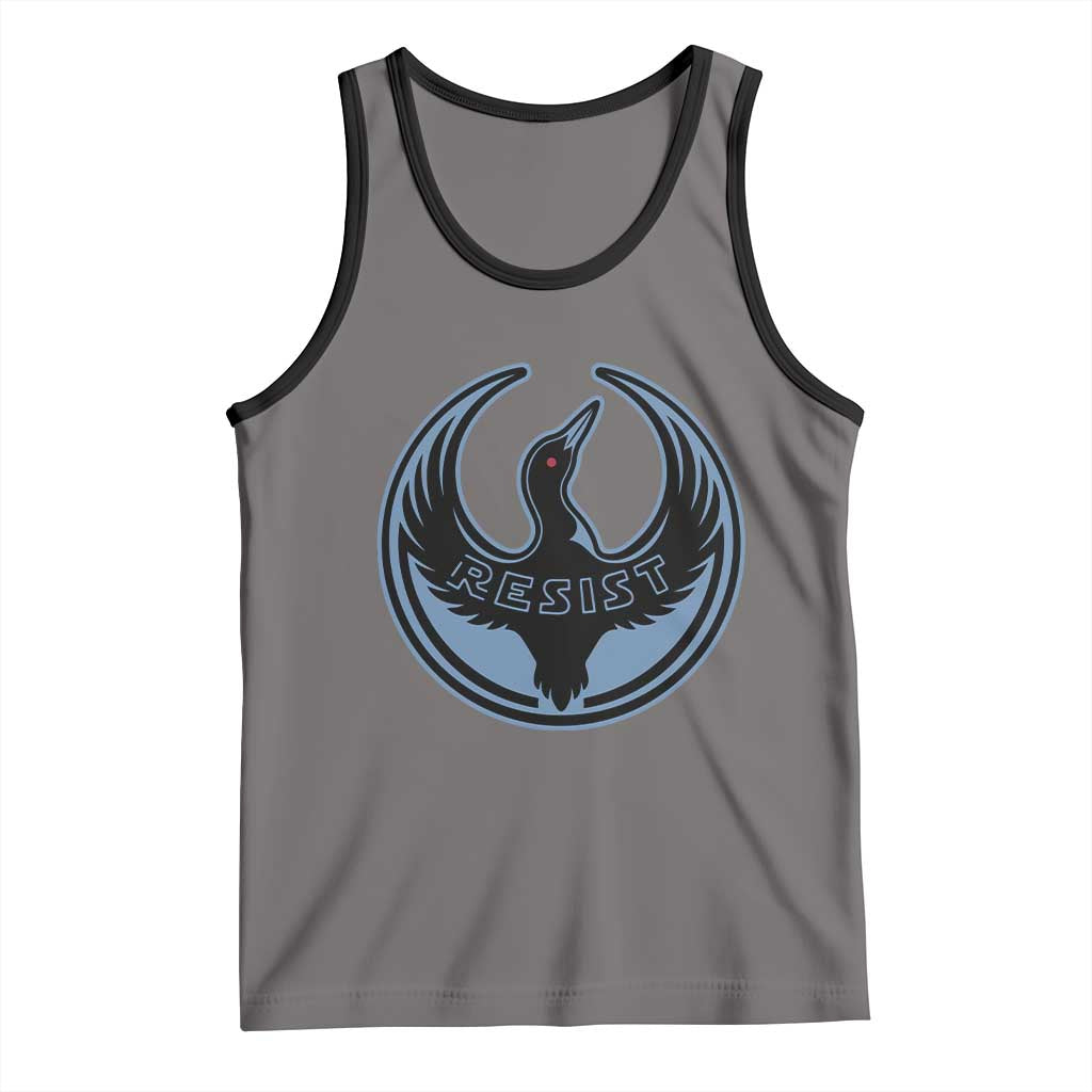 Minnesota Resist Loon Rebellion Emblem Tank Top TS02 Deep Heather Black Print Your Wear