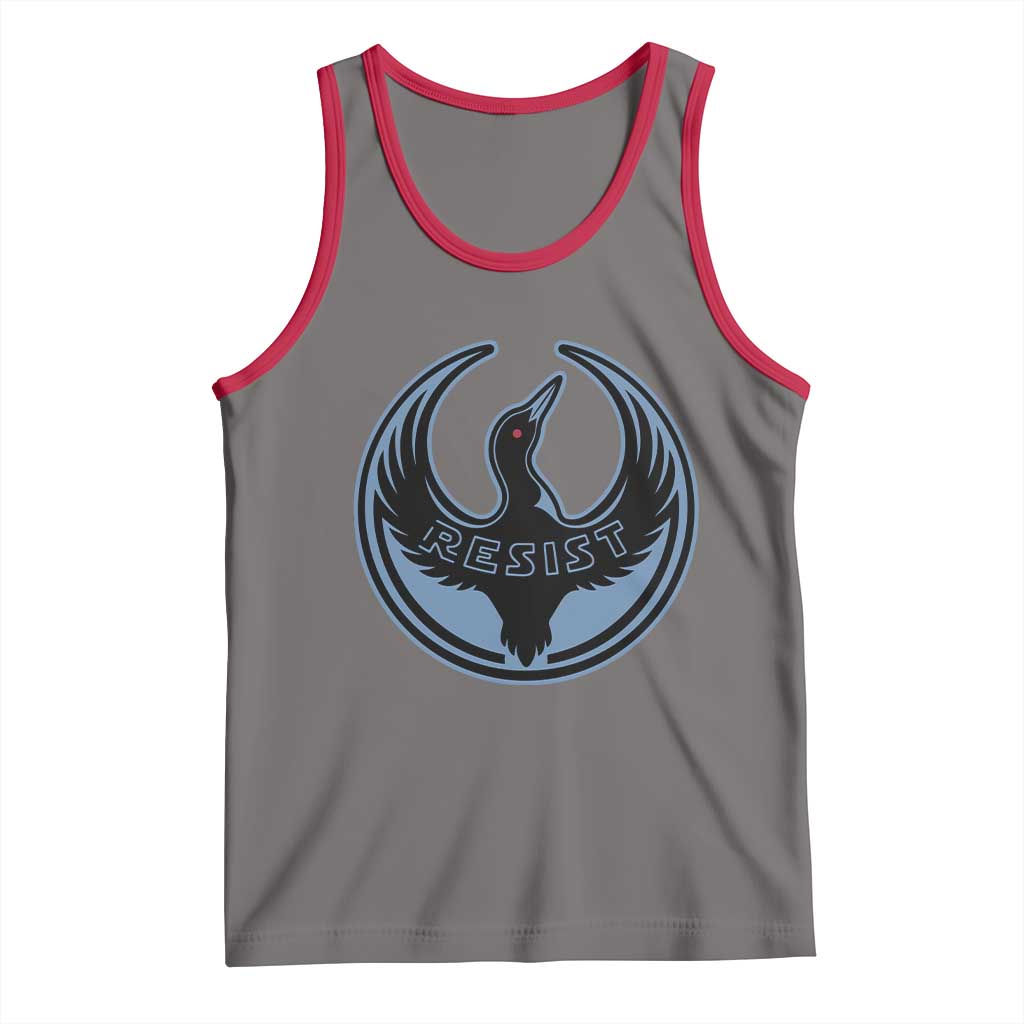 Minnesota Resist Loon Rebellion Emblem Tank Top TS02 Deep Heather Red Print Your Wear
