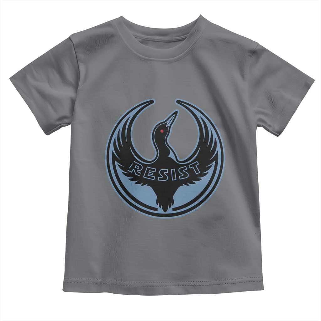 Minnesota Resist Loon Rebellion Emblem Toddler T Shirt TS02 Charcoal Print Your Wear