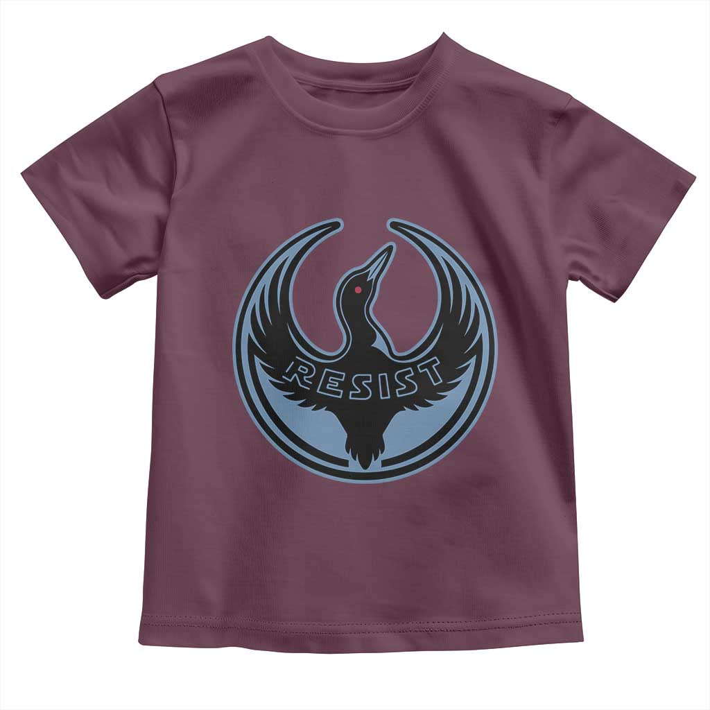 Minnesota Resist Loon Rebellion Emblem Toddler T Shirt TS02 Maroon Print Your Wear