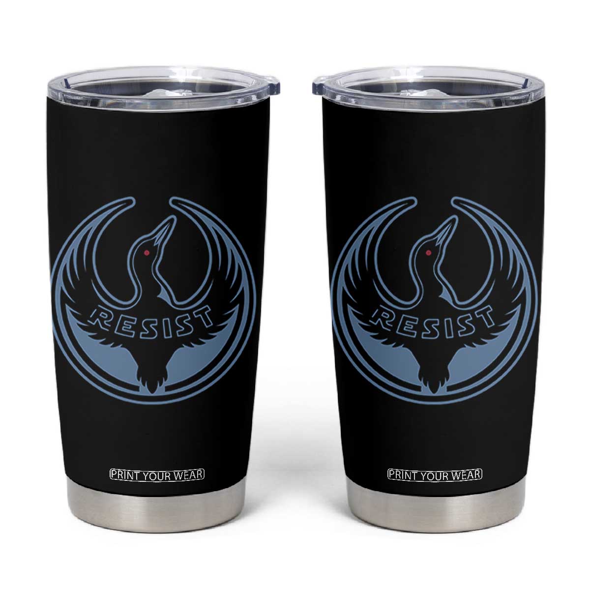 Minnesota Resist Loon Rebellion Emblem Tumbler Cup TS02 Black Print Your Wear