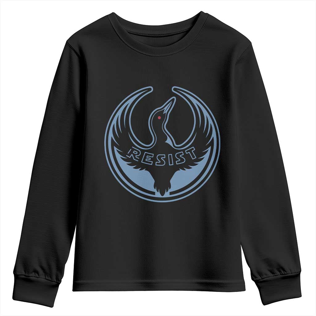 Minnesota Resist Loon Rebellion Emblem Youth Sweatshirt TS02 Black Print Your Wear