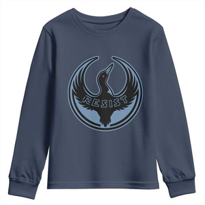 Minnesota Resist Loon Rebellion Emblem Youth Sweatshirt TS02 Navy Print Your Wear