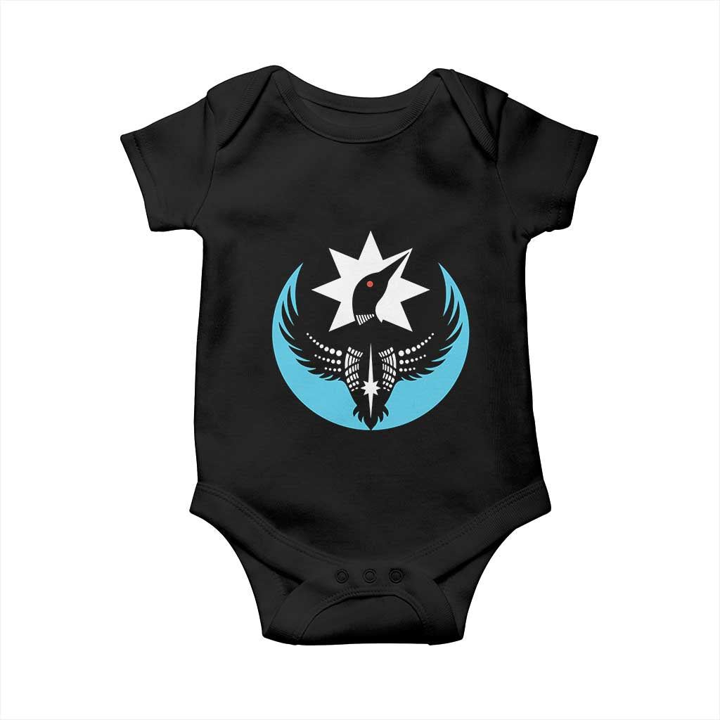 Minnesota Rebel Loon Star Emblem Baby Onesie Rebellion Symbolic Unity Graphic TS02 Black Print Your Wear