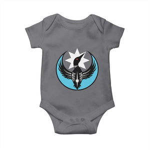 Minnesota Rebel Loon Star Emblem Baby Onesie Rebellion Symbolic Unity Graphic TS02 Charcoal Print Your Wear