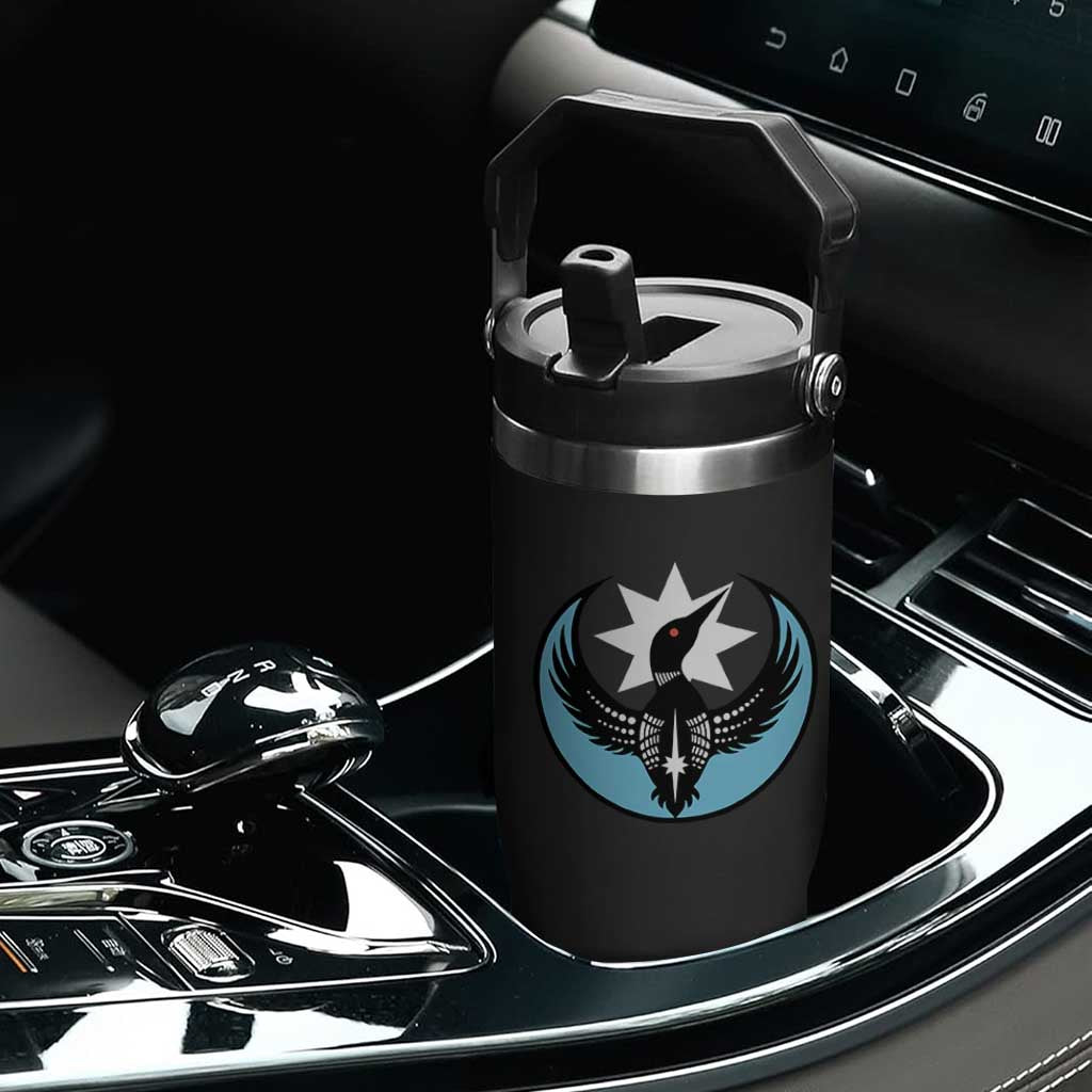 Minnesota Rebel Loon Star Emblem Flip Straw Tumbler Rebellion Symbolic Unity Graphic TS02 Print Your Wear