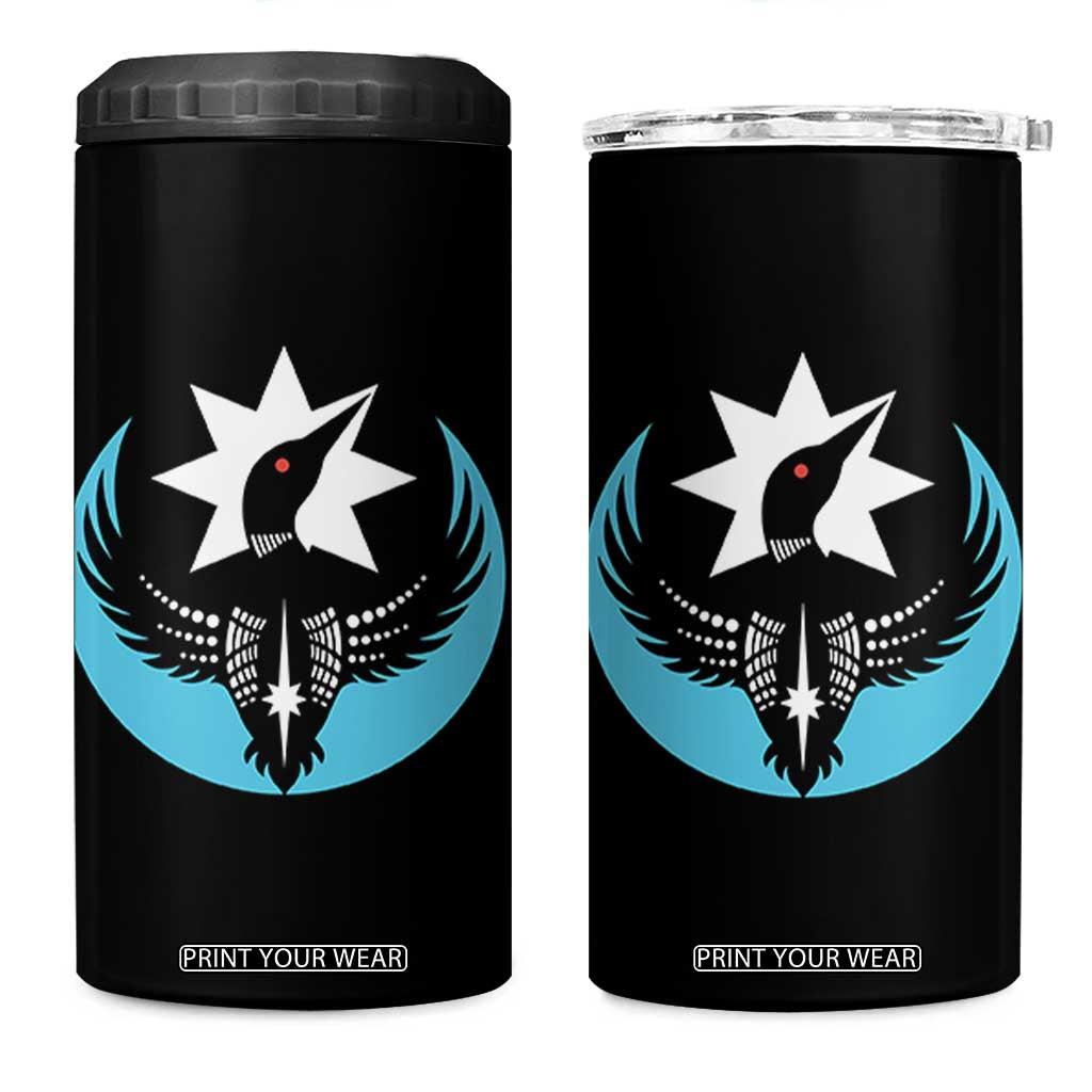 Minnesota Rebel Loon Star Emblem 4 in 1 Can Cooler Tumbler Rebellion Symbolic Unity Graphic TS02 One Size: 16 oz Black Print Your Wear