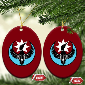 Minnesota Rebel Loon Star Emblem Ceramic Ornament Rebellion Symbolic Unity Graphic TS02 Print Your Wear