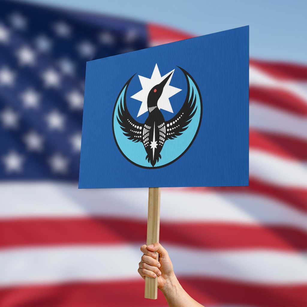 Minnesota Rebel Loon Star Emblem Protest Sign Rebellion Symbolic Unity Graphic TS02 Horizontal 18