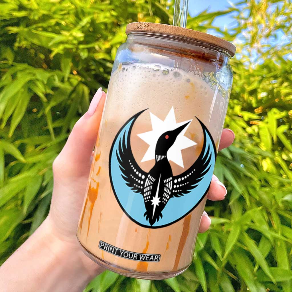 Minnesota Rebel Loon Star Emblem Glass Can Rebellion Symbolic Unity Graphic TS02 Black Print Your Wear